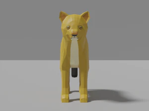 cartoon lion cub 3D Model