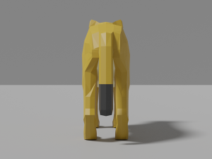 cartoon lion cub Model 3D