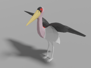 cartoon marabu 3D 모델