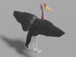 cartoon marabu 3D 모델