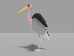 cartoon marabu 3D 모델