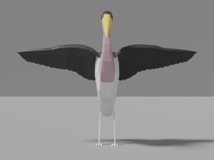 cartoon marabu 3D 모델