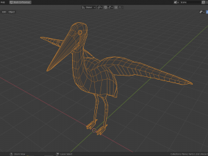 cartoon marabu 3D 모델