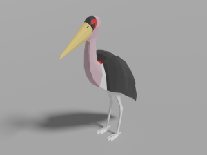 cartoon marabu Modelo 3D