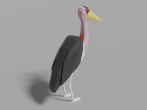 cartoon marabu 3Dモデル