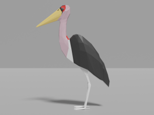 cartoon marabu 3Dモデル