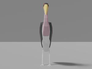 cartoon marabu 3Dモデル