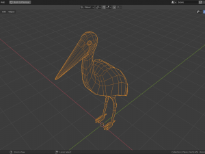 cartoon marabu 3Dモデル