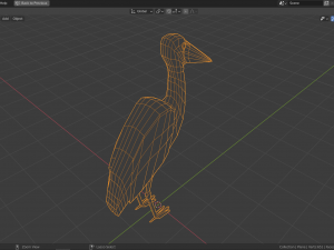 cartoon marabu 3Dモデル