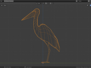 cartoon marabu 3Dモデル