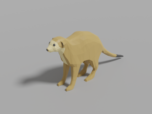 cartoon meerkat Modello 3D