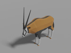 tekenfilm oryx 3D Model