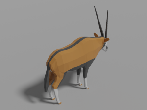 cartoon oryx 3D Model