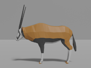 cartoon oryx 3D Model