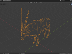 cartoon oryx 3D Model