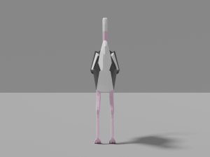 cartoon ostrich Modello 3D