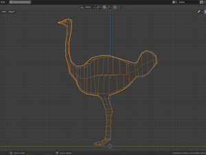 cartoon ostrich Modello 3D