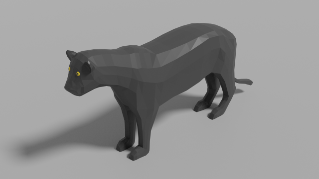 cartoon pantera Model 3D .c4d .max .obj .3ds .fbx .stl .blend 