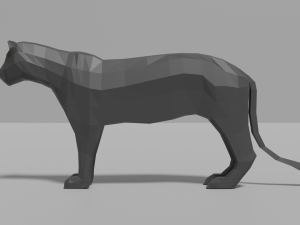 cartoon pantera Model 3D
