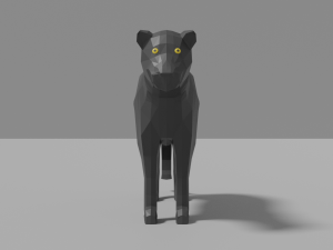 cartoon pantera Model 3D