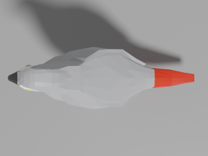 cartoon gray parrot Modelo 3D