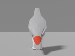 cartoon gray parrot Modelo 3D