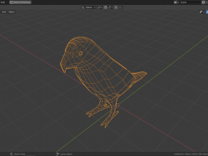 cartoon gray parrot Modelo 3D