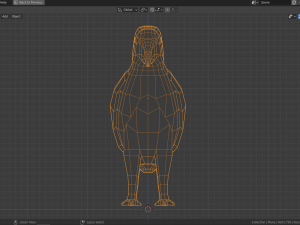 cartoon gray parrot Modelo 3D