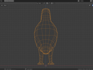 cartoon gray parrot Modelo 3D