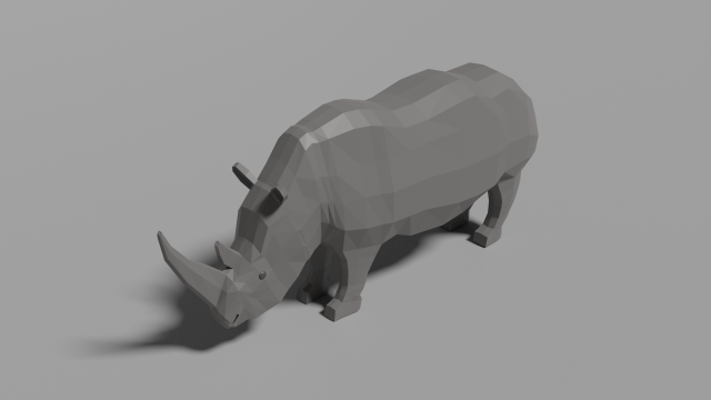 cartoon rhinoceros 3D-Modell .c4d .max .obj .3ds .fbx .stl .blend 