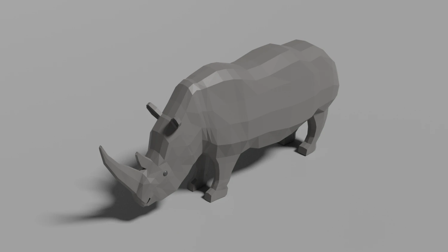 cartoon rhinoceros 3D Model .c4d .max .obj .3ds .fbx .stl .blend