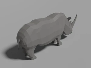 cartoon rhinoceros 3D Model