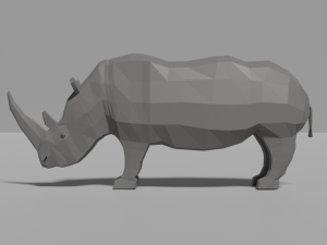 cartoon rhinoceros 3D-Modell
