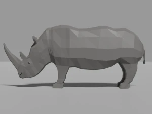 cartoon rhinoceros 3D Model