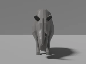 cartoon rhinoceros 3D Model