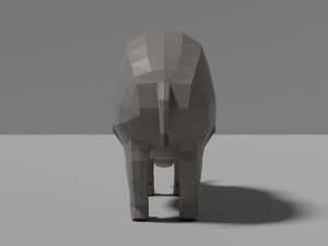 cartoon rhinoceros 3D-Modell