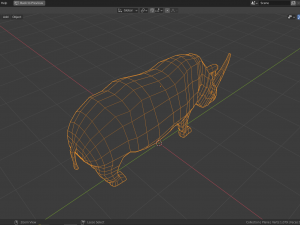 cartoon rhinoceros 3D-Modell