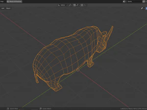 cartoon rhinoceros 3D Model