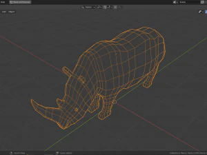 cartoon rhinoceros 3D Model