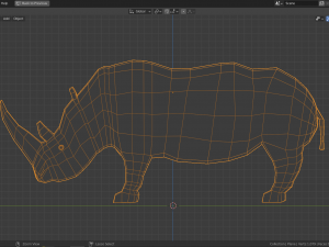 cartoon rhinoceros 3D-Modell
