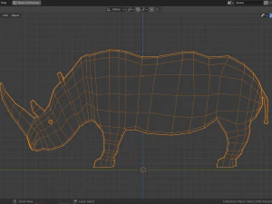 cartoon rhinoceros 3D Model
