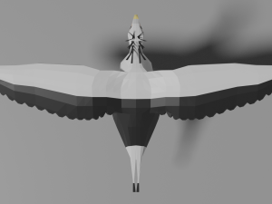 cartoon secretary bird Modèle 3D