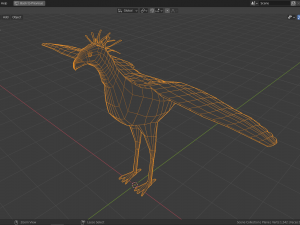cartoon secretary bird Modèle 3D