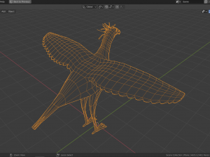 cartoon secretary bird Modèle 3D