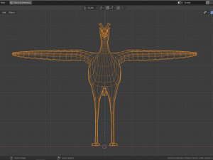 cartoon secretary bird Modèle 3D