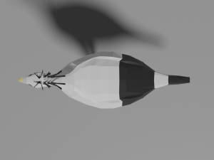 cartoon secretary bird 3D मॉडल