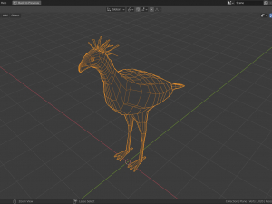 cartoon secretary bird 3D मॉडल