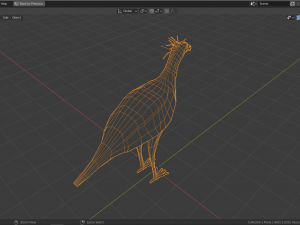 cartoon secretary bird 3D मॉडल