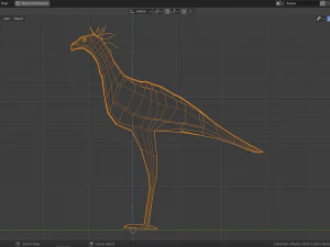 cartoon secretary bird 3D Model