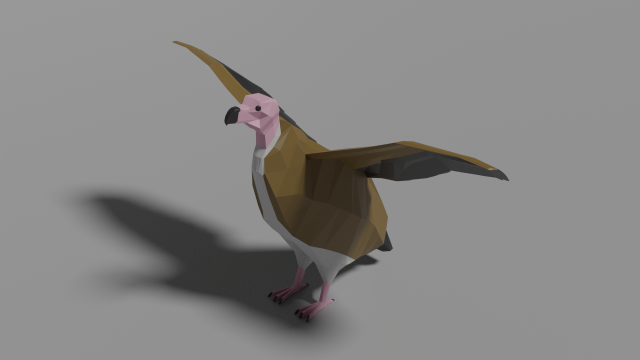 cartoon vulture 3D Model .c4d .max .obj .3ds .fbx .stl .blend 